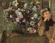 Edgar Degas Woman with Chysanthemums oil painting